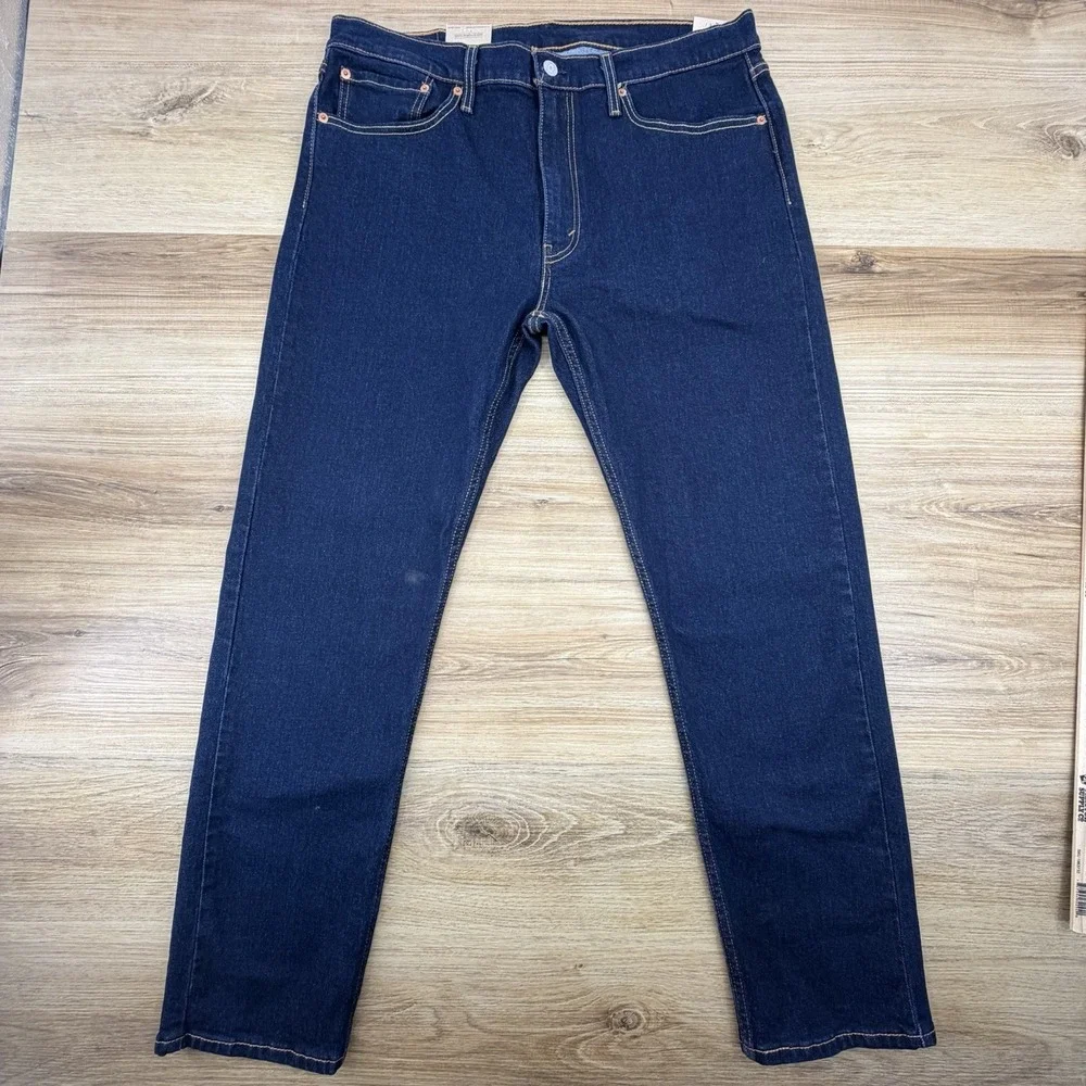 NWT Men's Levi's 502 Taper Stretch Dark Blue Jeans Size 36